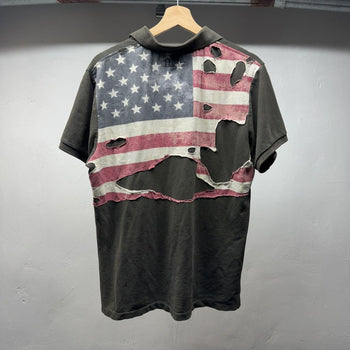 Denim & Supply Ralph Lauren Distressed American Flag Shirt