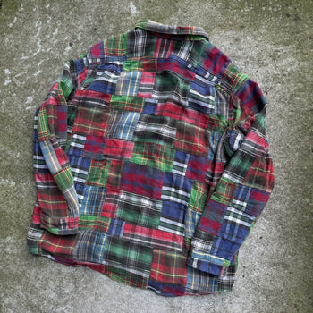 Camisa de franela con parche de cuadros de Polo Ralph Lauren de los años 2000