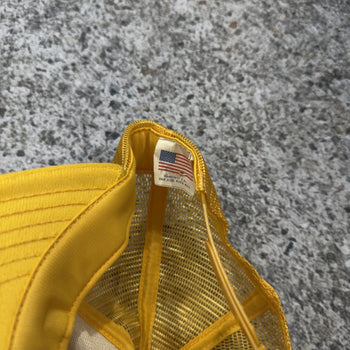 1970s Levi's Yellow Logo White Tab Trucker Hat