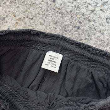 Vetements SS23 Runway Washed Black Double Layer Baggy Wide Leg Sweatpants