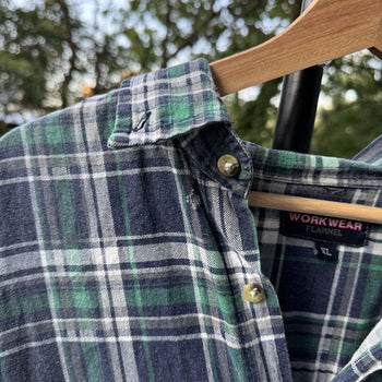 2000s Thrashed Faded Distressed Flannel Shirt