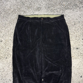 1990s Nautica Wide Leg Black Corduroy Pants