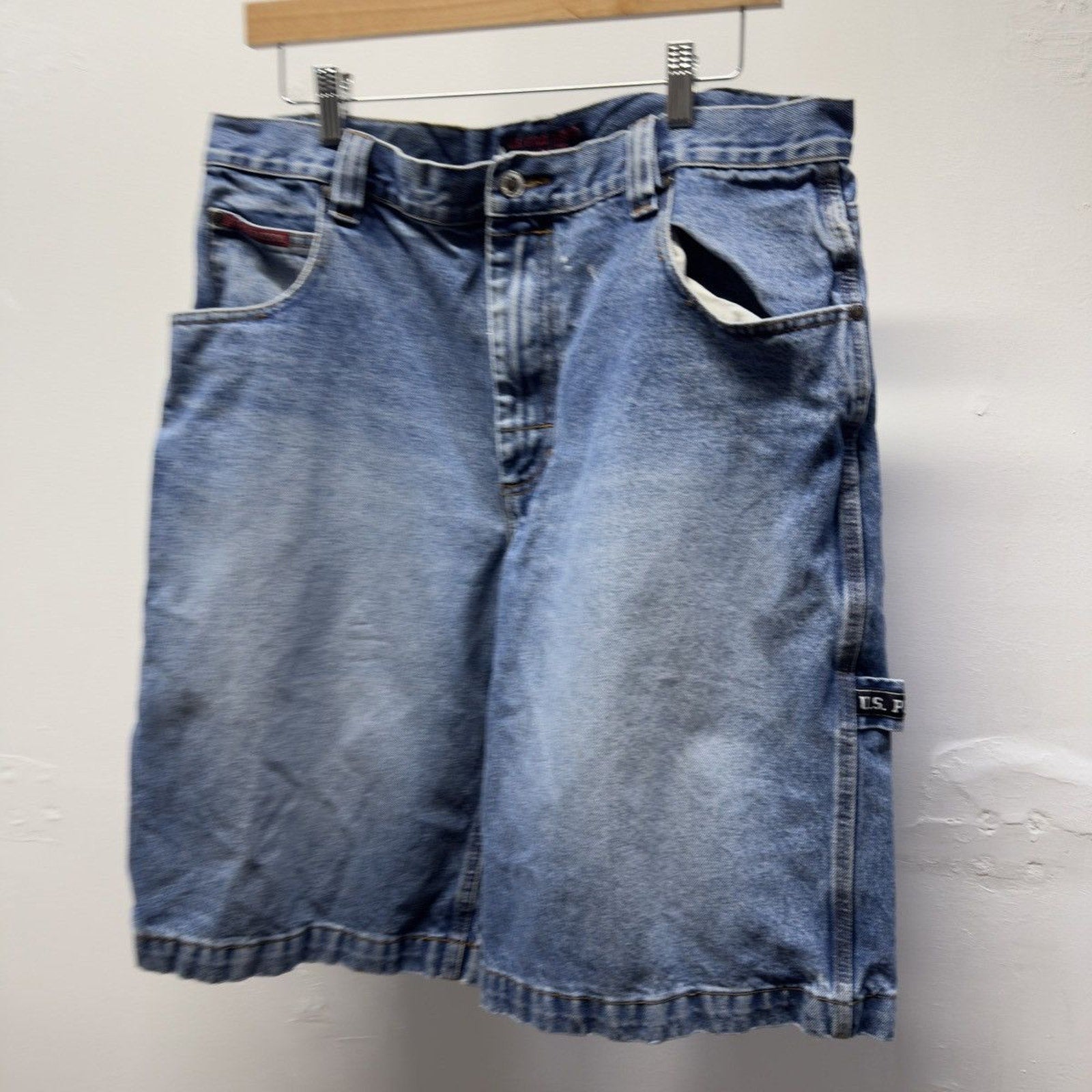 2000s USPA Faded Denim Shorts