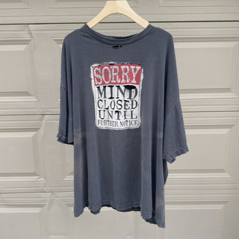 2000s Sorry Mind Closed Until Further Notice Thrashed Faded Tee