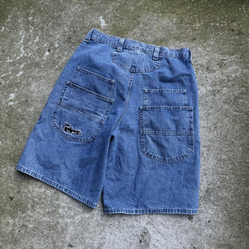 1990s LEE PIPES BAGGY DENIM SKATER JEAN SHORTS JORTS