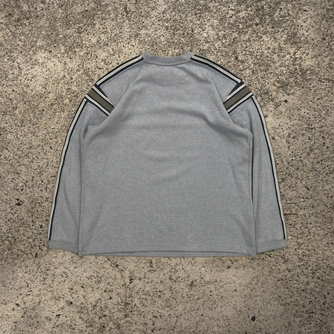 2000s Y2K Striped Ribbed Heavy Cotton Longsleeve