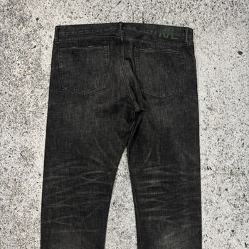 RRL SLIM JAPANESE SELVEDGE BLACK DENIM JEANS