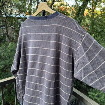 1990s Thrashed Faded Distressed Henley Shirt