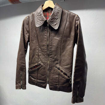 1950s Aero Women's Horsehide Leather Jacket Thrashed Faded
