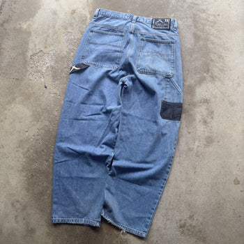 1990s/2000s Y2K BAGGY DENIM SKATER FADED CARPENTER JEANS