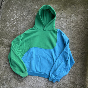 ERL SWIRL HOODIE GREEN BLUE