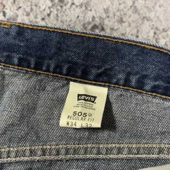 Vaqueros Levi's 505 de lavado oscuro, año 2001