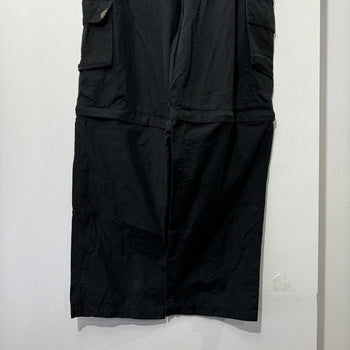 2000S LEE CARGO BAGGY BLACK NYLON ZIP OFF PANTS