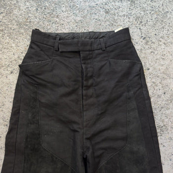 Rick Owens Runway FW19 Larry Moleskin Suede Patch Pants