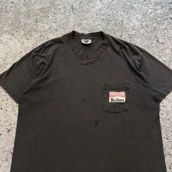 1990年代 マルボロ シガレット コヨーテ ブラフ ポケットTシャツ スラッシュド フェード