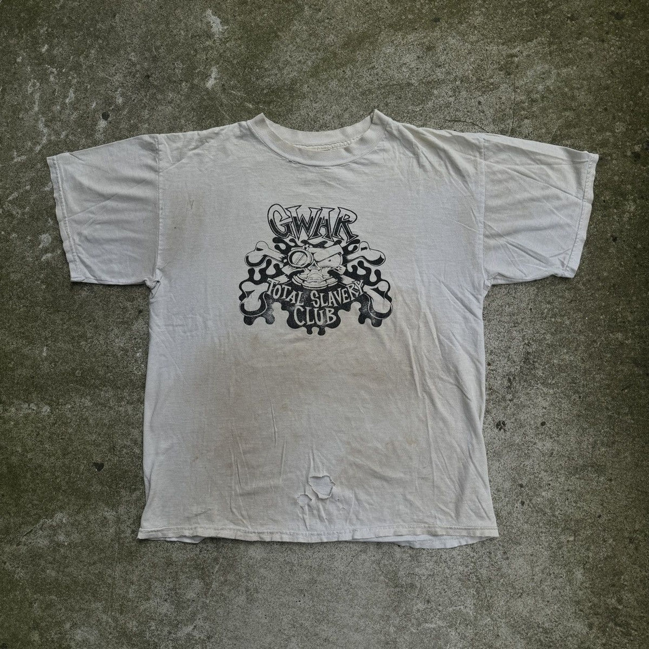 1990s THRASHED GWAR CLUB METAL BAND TEE SHIRT