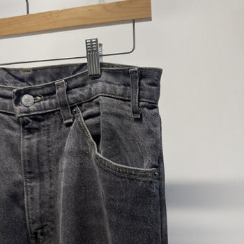 Vintage 1980s Levi’s 505 Made in USA Faded Black Yarn Dyed Jeans