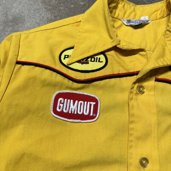 1950s 1960s PENNZOIL CHAPARRAL CHAIN STITCH BOWLING GARAGE SHIRT