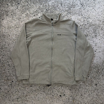 2000s Oakley Gray Fleece Zip Up