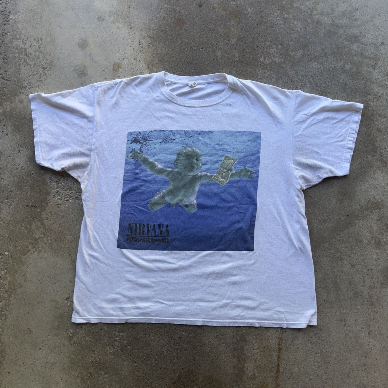 2002 NIRVANA NEVERMIND THRASHED ALBUM PROMO TEE