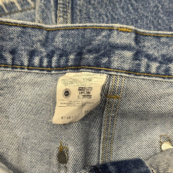 Vintage 1990s Made in USA Carhartt Faded Denim Double Knee Carpenter Pants