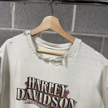 2000s Harley Davidson Thrashed Faded Distressed Tank