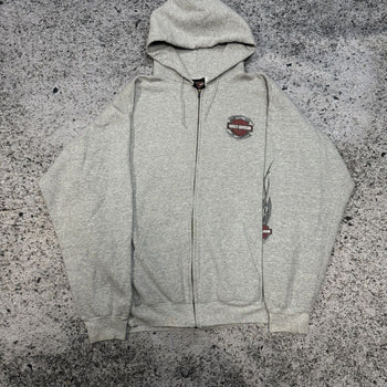 2000S HARLEY DAVIDSON FLAME ZIP UP HOODIE