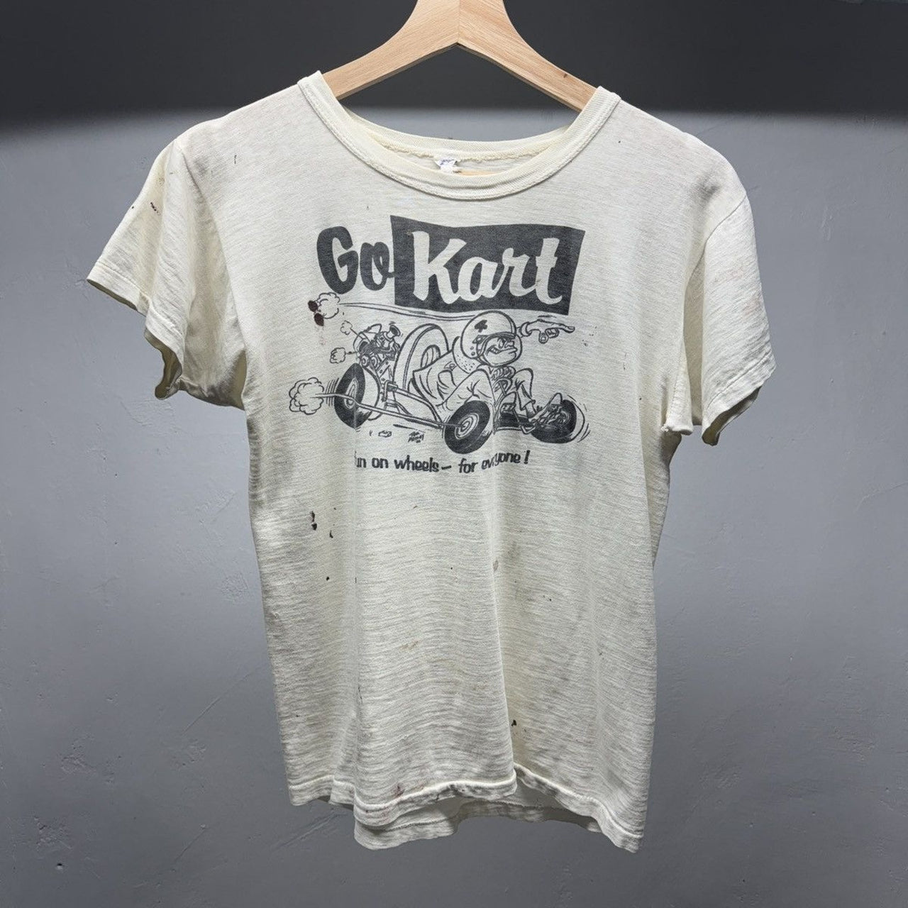 1950s Tom Medley Go Kart Tee Thrashed Faded