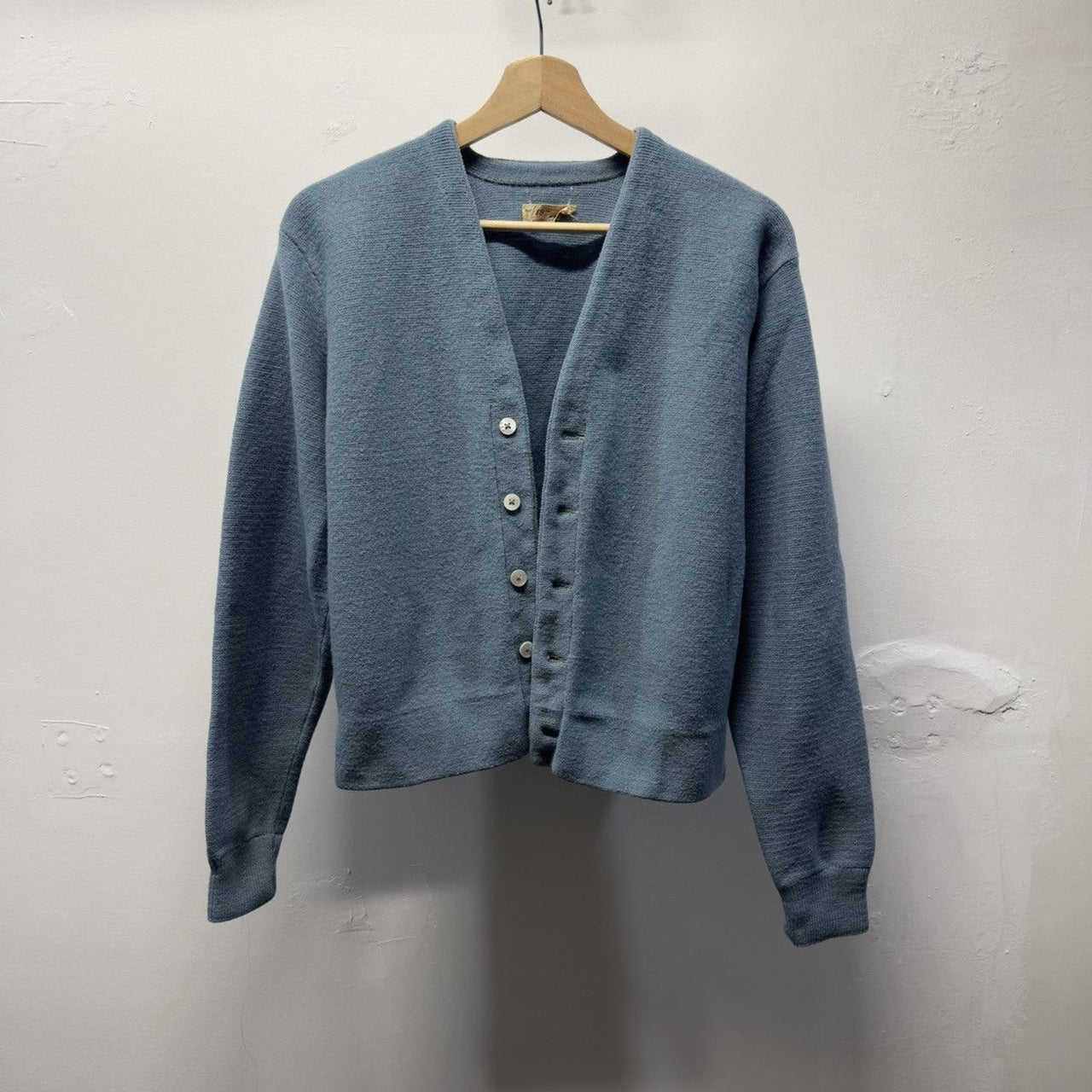 Vintage 1950s 1960s Wool Knit Cardigan Sweater