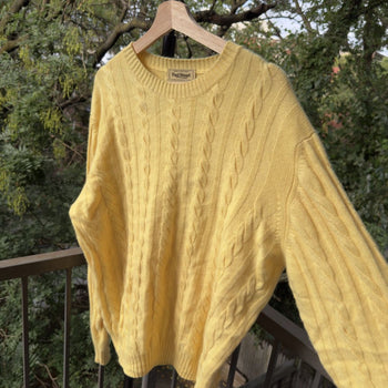Paul Stuart Cashmere Cable Crewneck Sweater