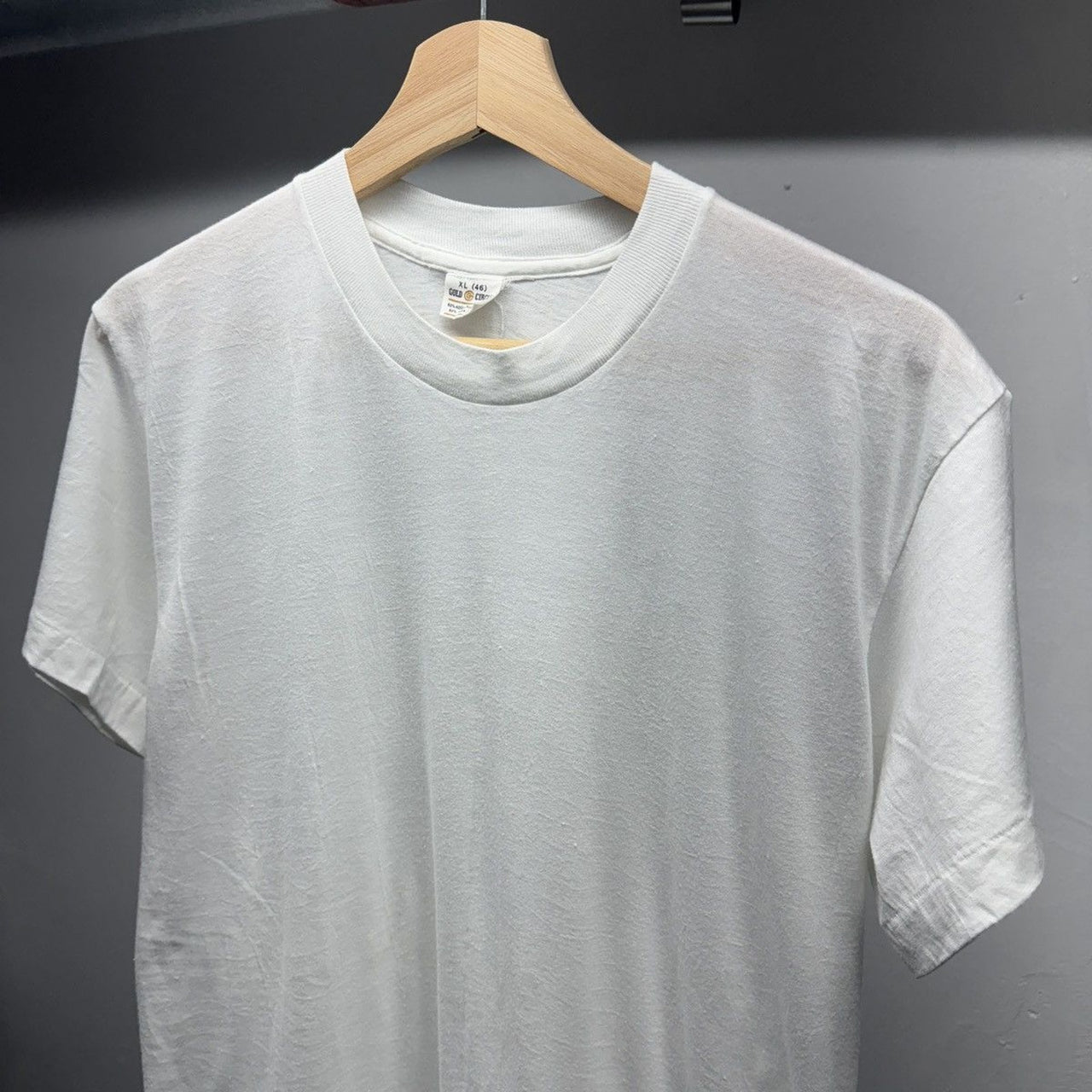 1980s Paper Thin Blank White Single Stitch Tee