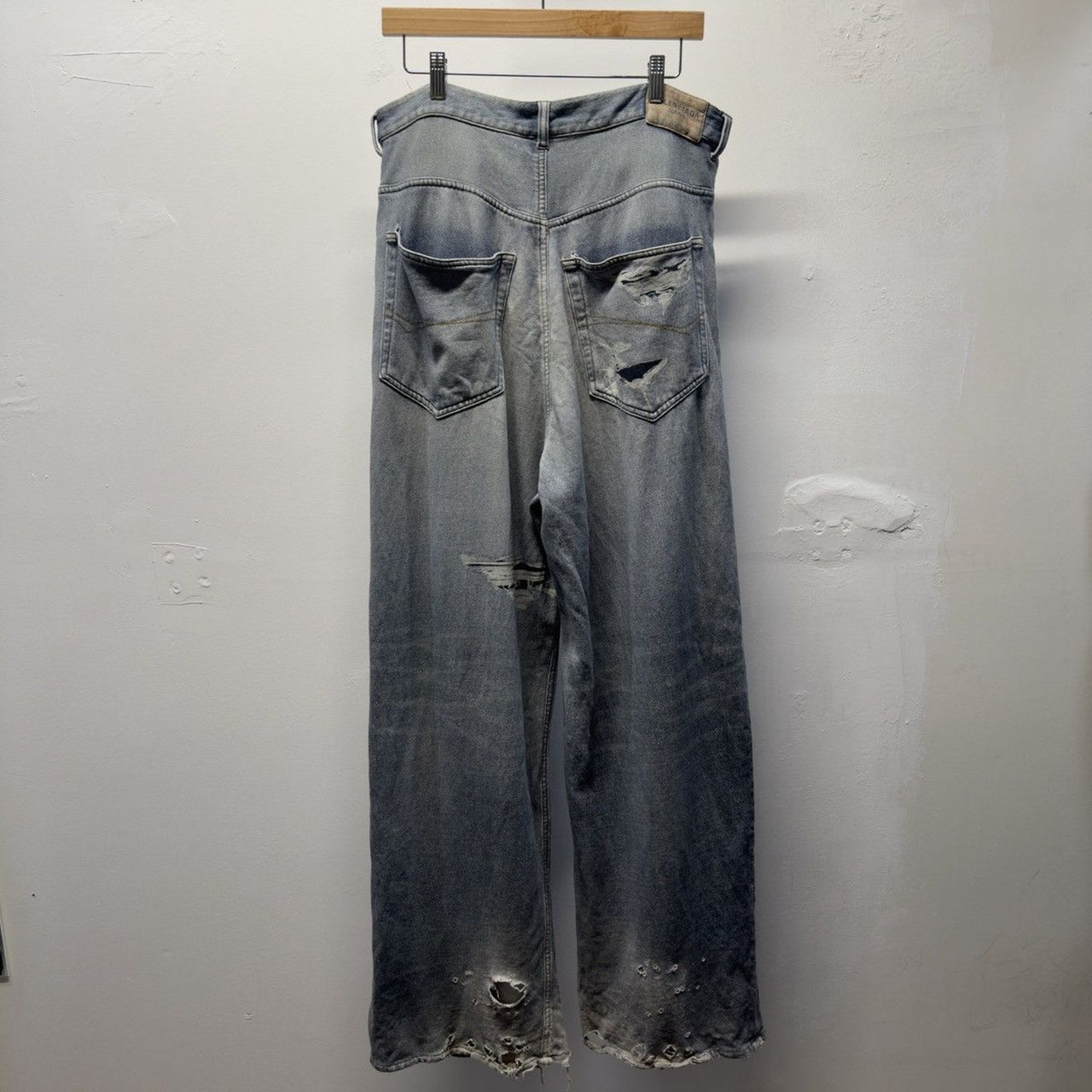 Balenciaga Winter 2021 Tromp L'oeil Denim Sweatpants Demna