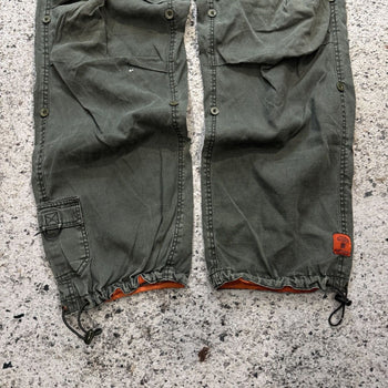 Pantalones cargo holgados tipo paracaídas PJ Mark descoloridos de la década de 2000