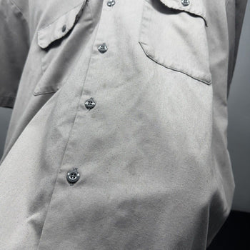 1990s Dickies Thrashed Faded Mechanic Garage Work Shirt