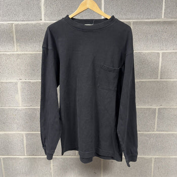 1990s Banana Republic Heavyweight Blank Pocket Longsleeve Shirt