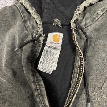 2000s CARHARTT THRASHED FADED HOODED WORK JACKET