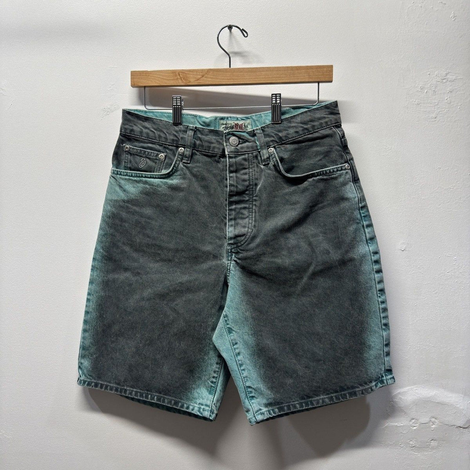 Stussy Spray Dye Big Ol Jean Shorts