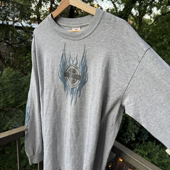 2000s Harley Davidson Blue Flame Longsleeve Tee