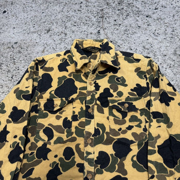 1980s Kmart Moleskin Duck Camo Heavy Cotton Shirt