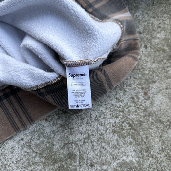 SUPREME SS21 BROWN PLAID CREWNECK