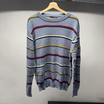 1990s Striped Knit Sweater ERD ERL Grunge Skater Chrome