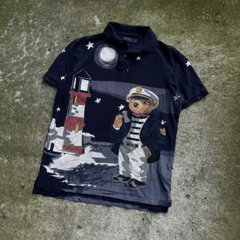 POLO RALPH LAUREN NAUTICAL CAPTAIN SAILOR POLO BEAR SHIRT