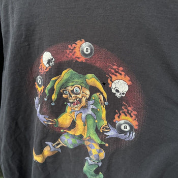 2000s Thrashed Faded Joker Biker Longsleeve Tee