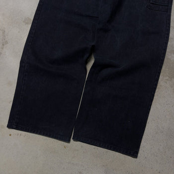 1990s BUGLE BOY BAGGY BLACK WIDE LEG FADED DENIM SKATER JEANS