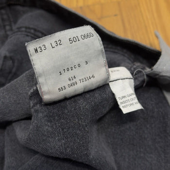 Vintage 1990s Levi’s 501 Made in USA Faded Black Jeans