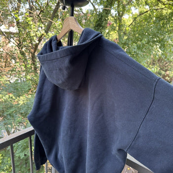 2000s Faded Distressed Cut Black Hoodie