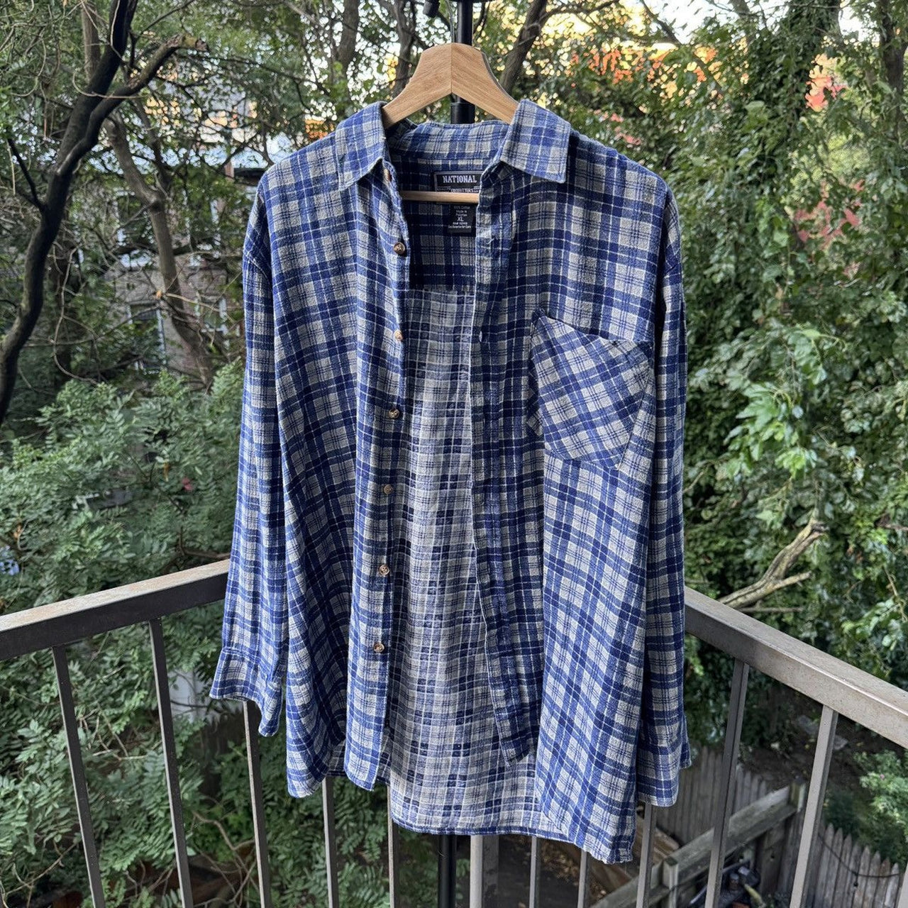 1990s Faded Plaid Flannel Shirt