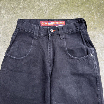 1990s JNCO 1067 DOUBLE BARREL GIRLY STUFF BLACK DENIM JEANS