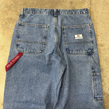 2000S POLO RALPH LAUREN BAGGY DENIM CARPENTER SKATER JEANS