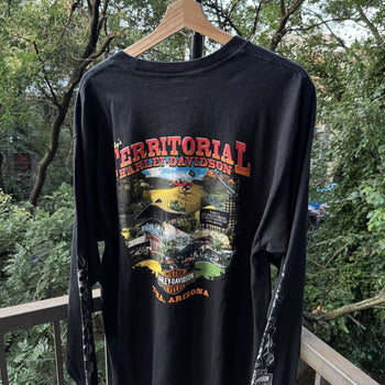 2010s Harley Davidson Skull Ghost Flame Longsleeve Tee